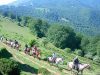 horse riding campsite in the Basque country