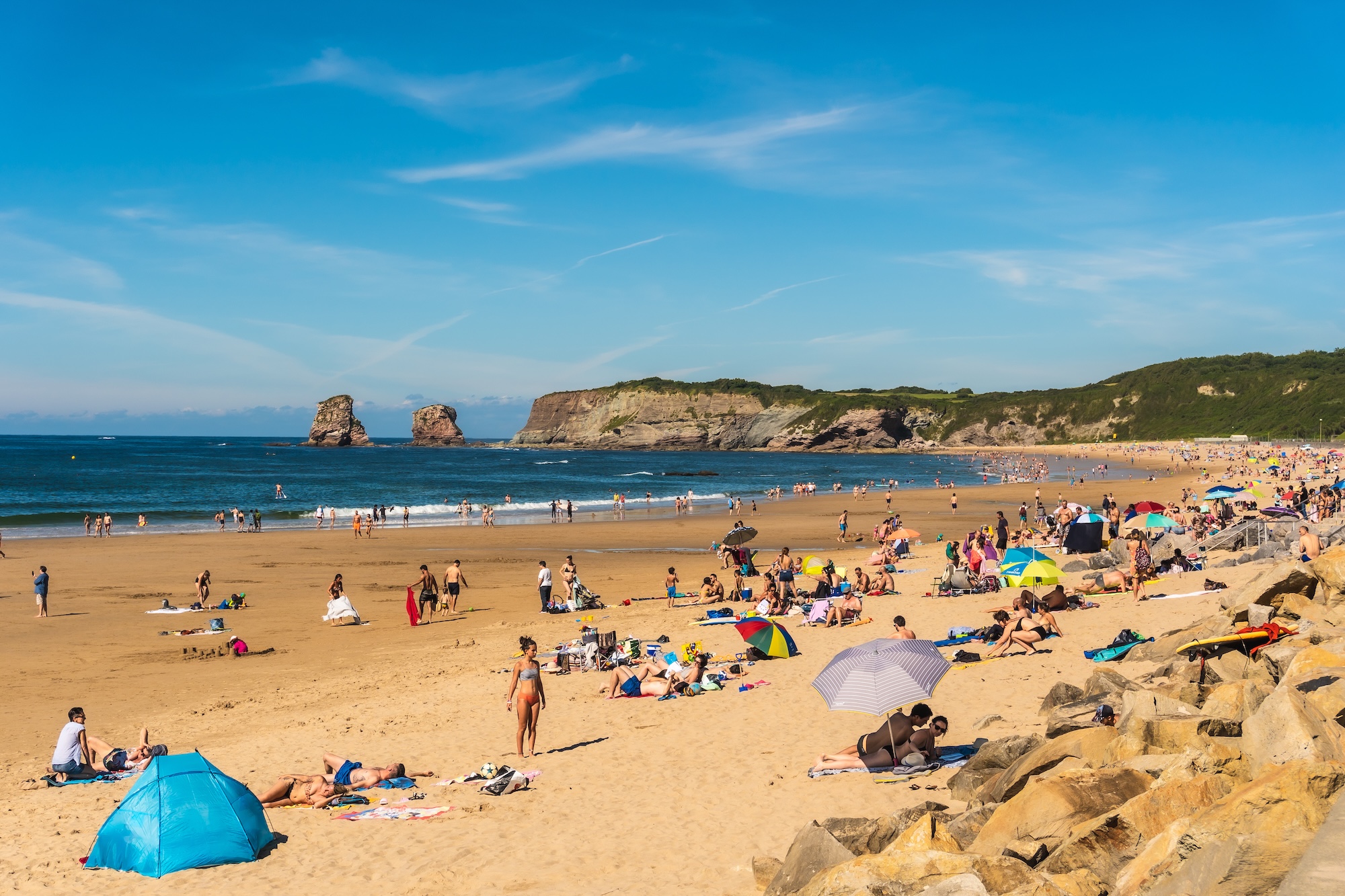 hendaye plage juillet dorrondeguy