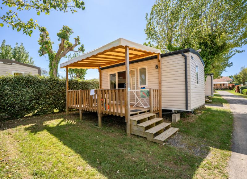 mobilhome compact 4 pers jardin