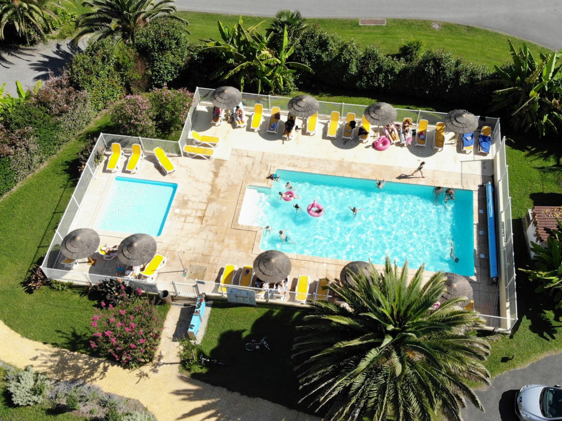 Vue piscine dorrondeguy hendaye